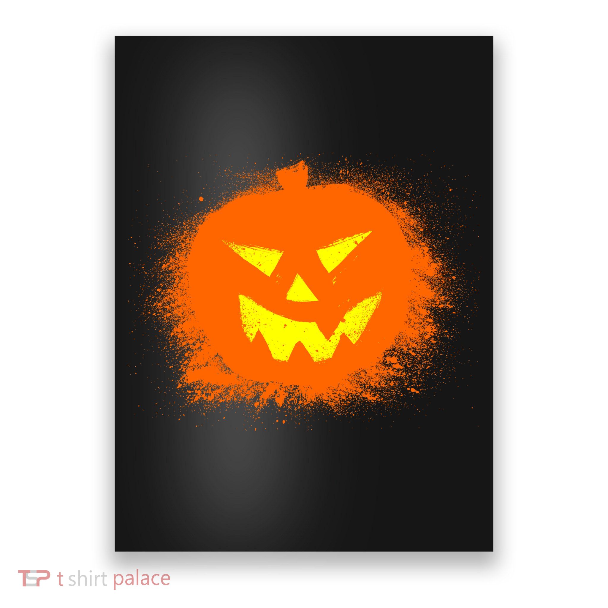 Halloween Pumpkin Jack O Lantern Splatter Poster