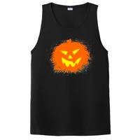 Halloween Pumpkin Jack O Lantern Splatter PosiCharge Competitor Tank