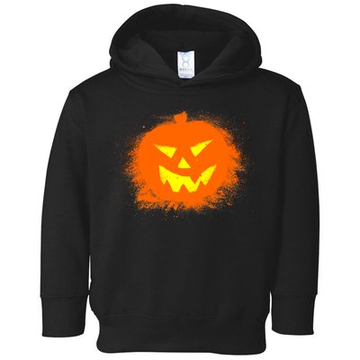 Halloween Pumpkin Jack O Lantern Splatter Toddler Hoodie