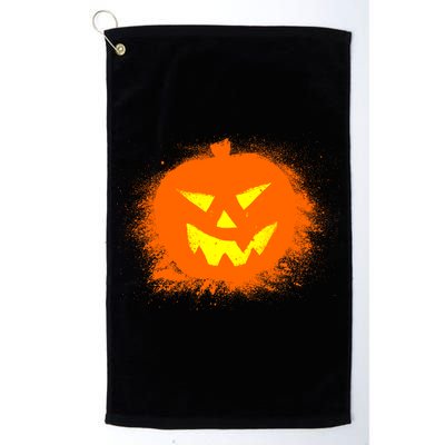 Halloween Pumpkin Jack O Lantern Splatter Golf Towel