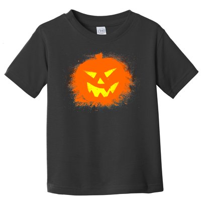 Halloween Pumpkin Jack O Lantern Splatter Toddler T-Shirt