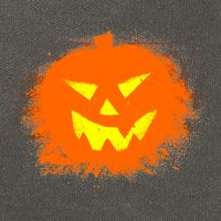 Halloween Pumpkin Jack O Lantern Splatter Cotton Canvas Backpack