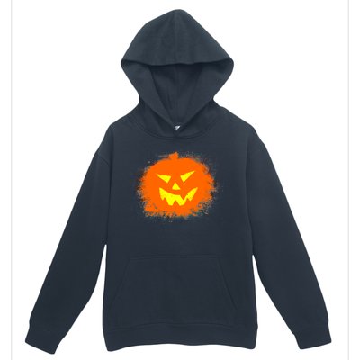 Halloween Pumpkin Jack O Lantern Splatter Urban Pullover Hoodie