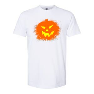 Halloween Pumpkin Jack O Lantern Splatter Softstyle® CVC T-Shirt