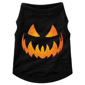 Halloween Pumpkin Jack O'Lantern Face Doggie Tank