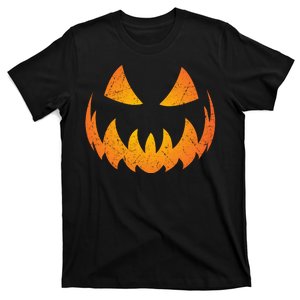 Halloween Pumpkin Jack O'Lantern Face T-Shirt