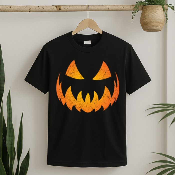 Halloween Pumpkin Jack O'Lantern Face T-Shirt