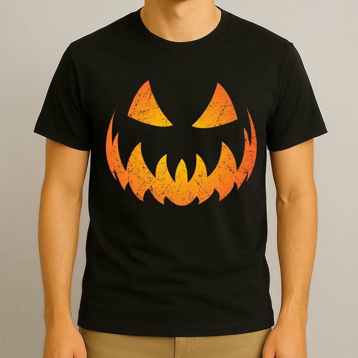 Halloween Pumpkin Jack O'Lantern Face T-Shirt