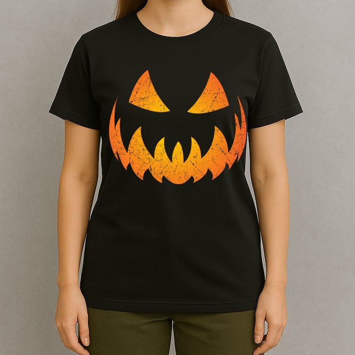 Halloween Pumpkin Jack O'Lantern Face T-Shirt