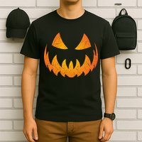 Halloween Pumpkin Jack O'Lantern Face T-Shirt
