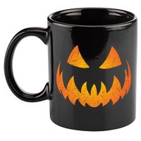 Halloween Pumpkin Jack O'Lantern Face 11oz C Handle Ceramic Mug