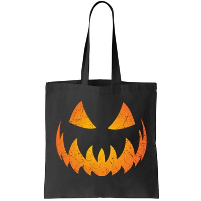 Halloween Pumpkin Jack O'Lantern Face Tote Bag