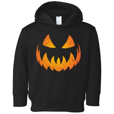 Halloween Pumpkin Jack O'Lantern Face Toddler Hoodie