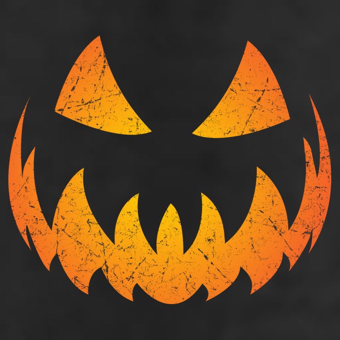 Halloween Pumpkin Jack O'Lantern Face Golf Towel