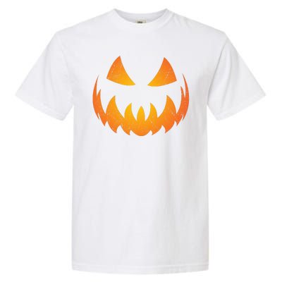 Halloween Pumpkin Jack O'Lantern Face Garment-Dyed Heavyweight T-Shirt