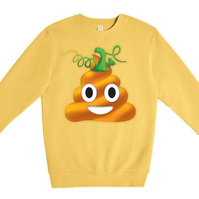 Halloween Pumpkin Poop Emoji Premium Crewneck Sweatshirt