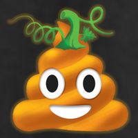 Halloween Pumpkin Poop Emoji 7 Panel Mesh Trucker Snapback Hat