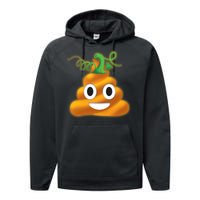 Halloween Pumpkin Poop Emoji Performance Fleece Hoodie