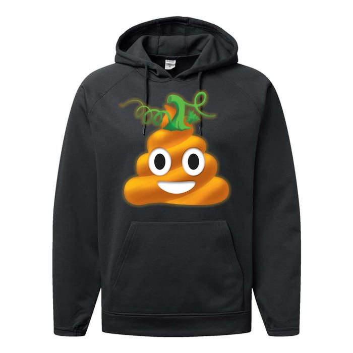 Halloween Pumpkin Poop Emoji Performance Fleece Hoodie