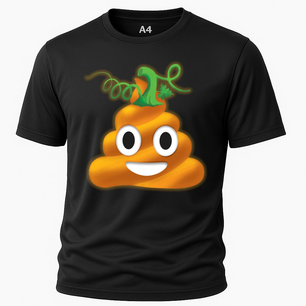 Halloween Pumpkin Poop Emoji Cooling Performance Crew T-Shirt