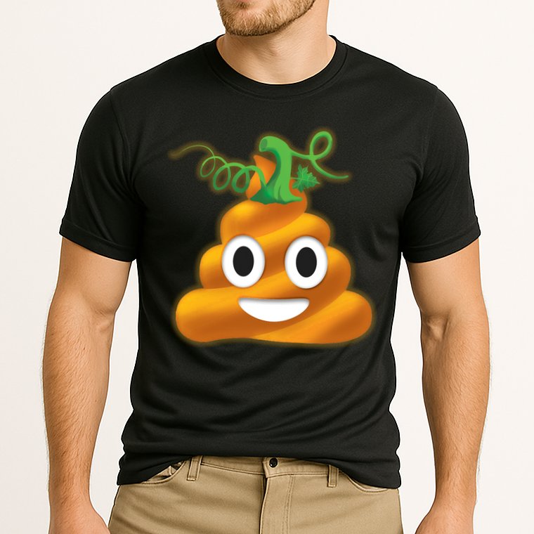 Halloween Pumpkin Poop Emoji Cooling Performance Crew T-Shirt