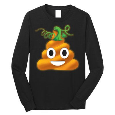 Halloween Pumpkin Poop Emoji Long Sleeve Shirt