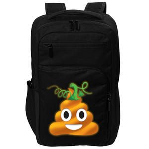 Halloween Pumpkin Poop Emoji Impact Tech Backpack