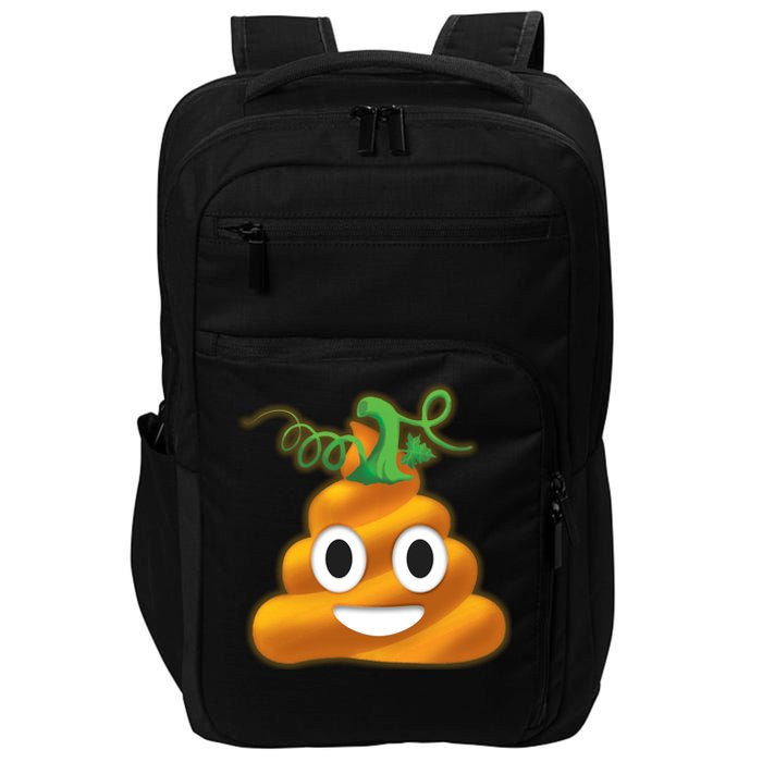 Halloween Pumpkin Poop Emoji Impact Tech Backpack