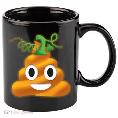 Halloween Pumpkin Poop Emoji 11oz C Handle Ceramic Mug