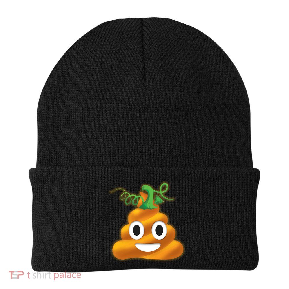 Halloween Pumpkin Poop Emoji Beanie