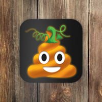 Halloween Pumpkin Poop Emoji Coaster