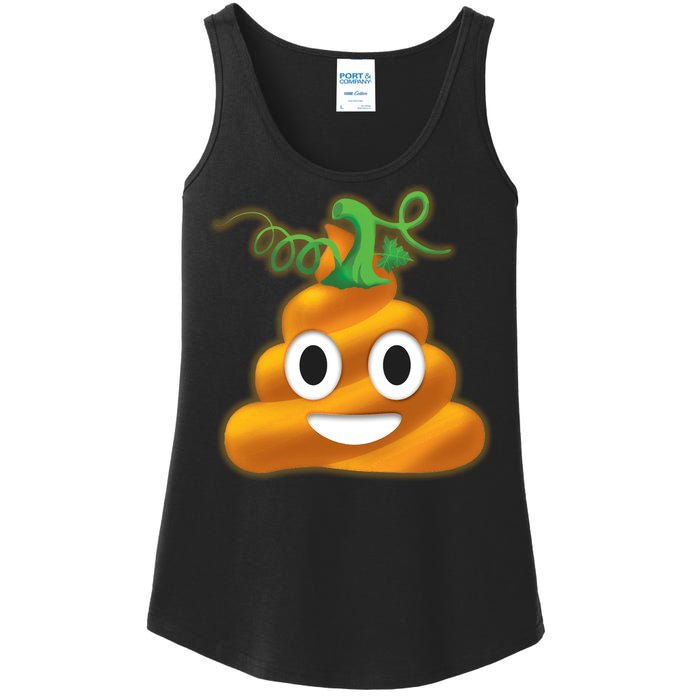 Halloween Pumpkin Poop Emoji Ladies Essential Tank