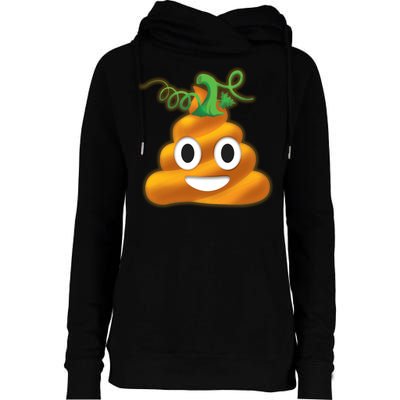 Halloween Pumpkin Poop Emoji Womens Funnel Neck Pullover Hood