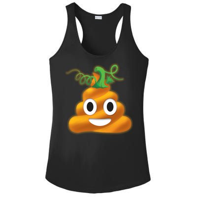 Halloween Pumpkin Poop Emoji Ladies PosiCharge Competitor Racerback Tank