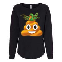 Halloween Pumpkin Poop Emoji Womens California Wash Sweatshirt