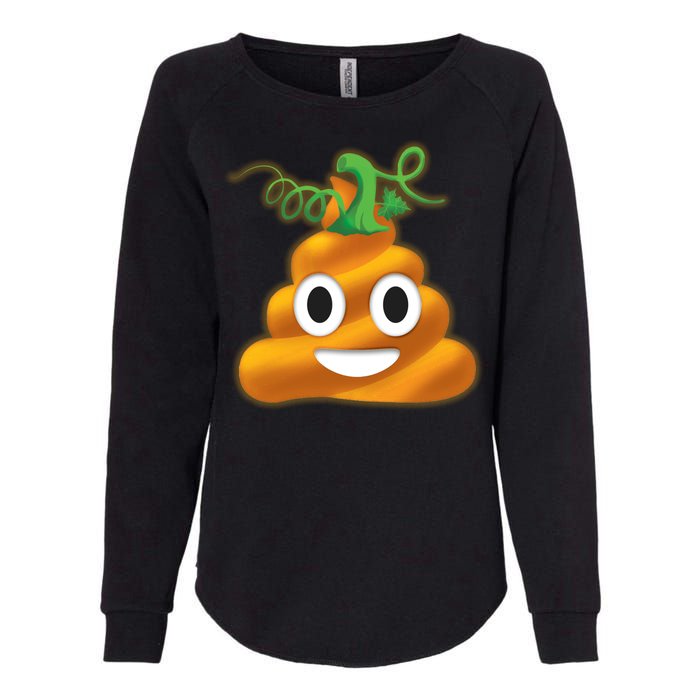 Halloween Pumpkin Poop Emoji Womens California Wash Sweatshirt