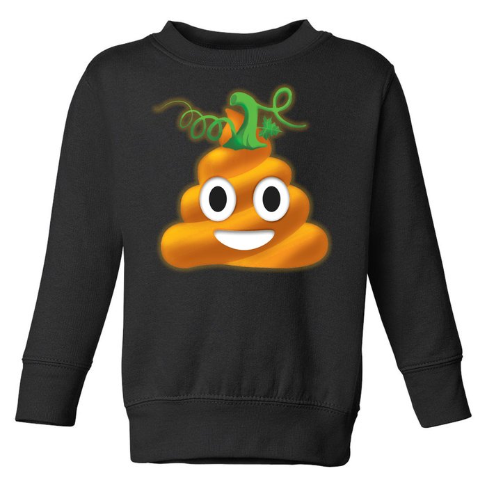 Halloween Pumpkin Poop Emoji Toddler Sweatshirt