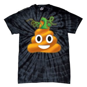 Halloween Pumpkin Poop Emoji Tie-Dye T-Shirt