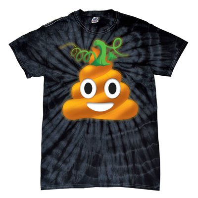 Halloween Pumpkin Poop Emoji Tie-Dye T-Shirt