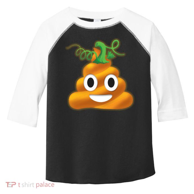 Halloween Pumpkin Poop Emoji Toddler Fine Jersey T-Shirt