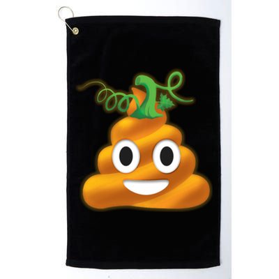 Halloween Pumpkin Poop Emoji Platinum Collection Golf Towel