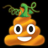 Halloween Pumpkin Poop Emoji Women's V-Neck T-Shirt