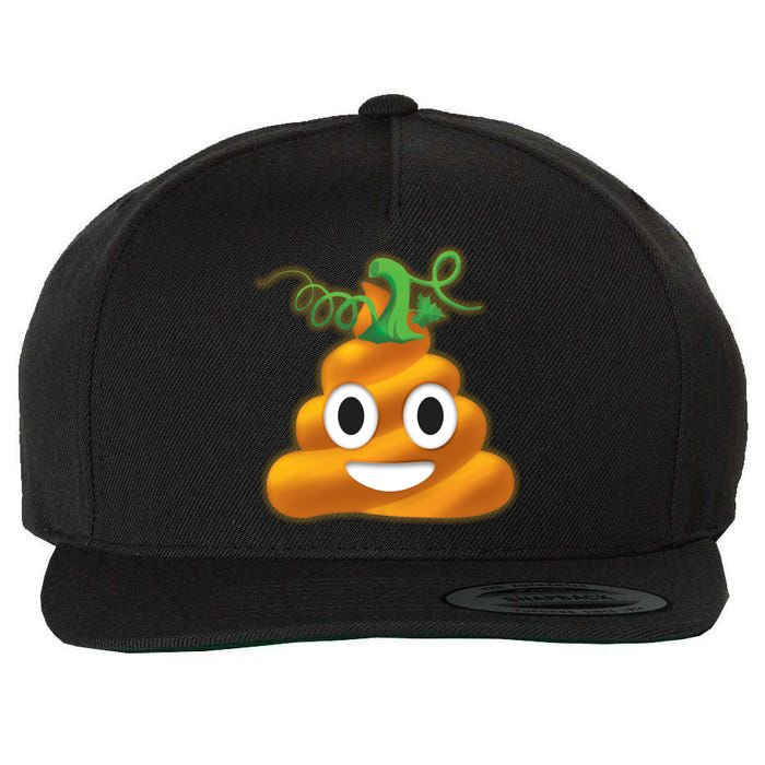 Halloween Pumpkin Poop Emoji Wool Snapback Cap