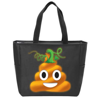 Halloween Pumpkin Poop Emoji Zip Tote Bag