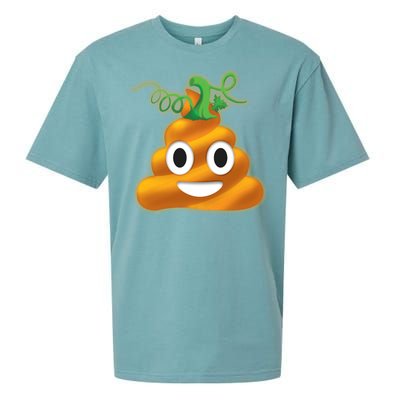 Halloween Pumpkin Poop Emoji Sueded Cloud Jersey T-Shirt