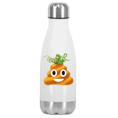 Halloween Pumpkin Poop Emoji Stainless Steel Insulated Water Bottle