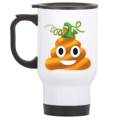 Halloween Pumpkin Poop Emoji Stainless Steel Travel Mug