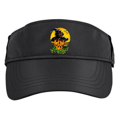 Halloween Pumpkin Wearing Witch Hat Adult Drive Performance Visor