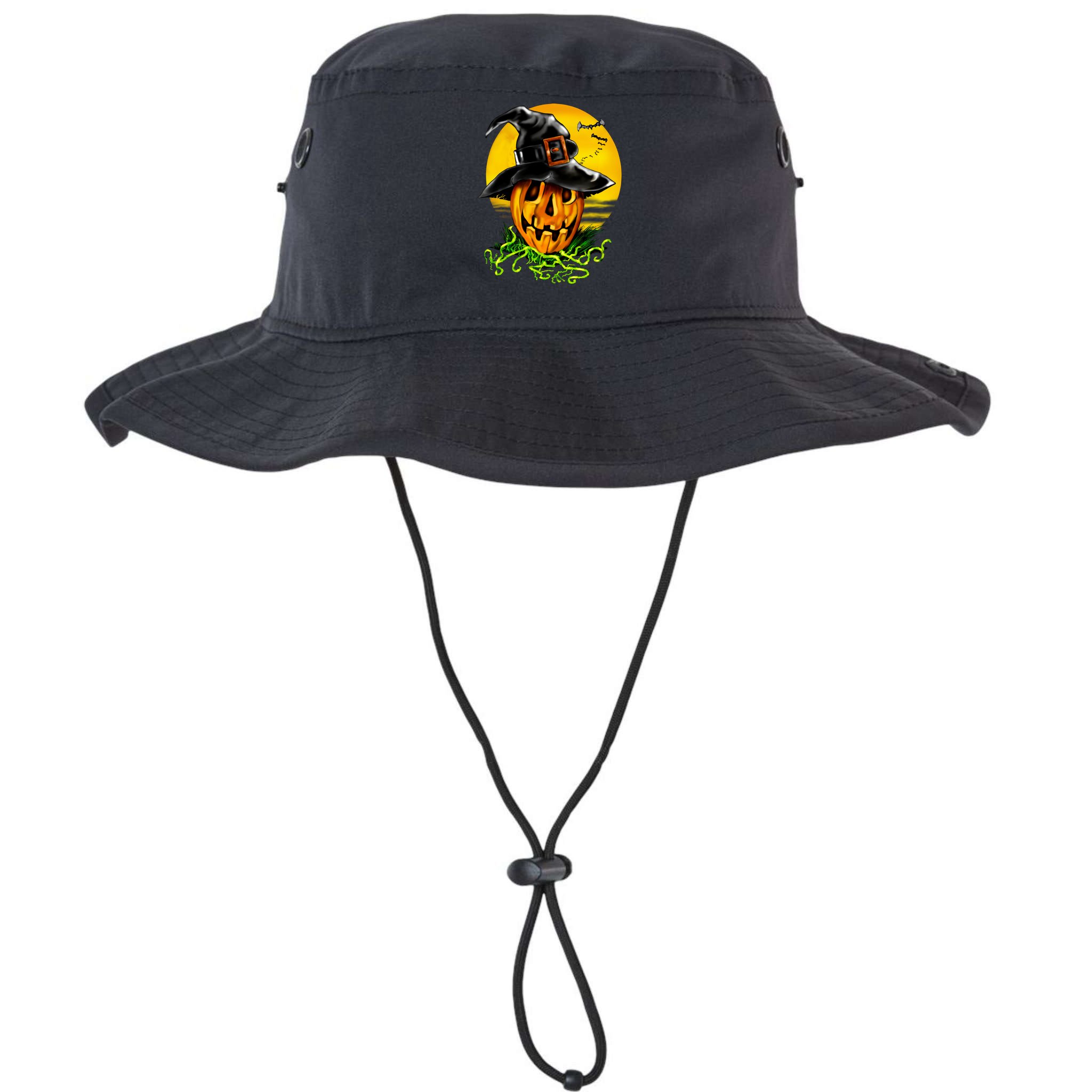 Halloween Pumpkin Wearing Witch Hat Bucket Hat