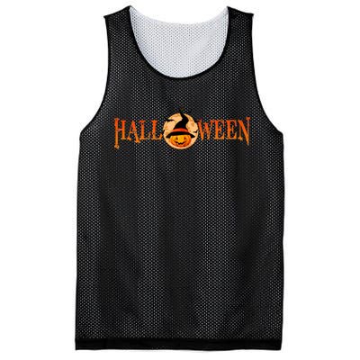 Halloween Pumpkin Witch Logo Mesh Reversible Basketball Jersey Tank